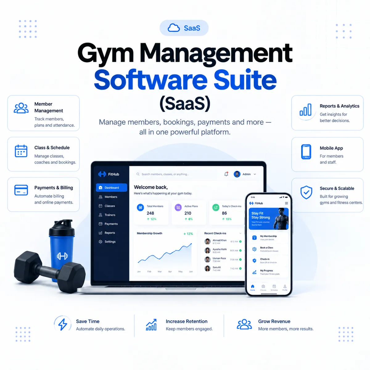 Gym Management Software Suite (SaaS)